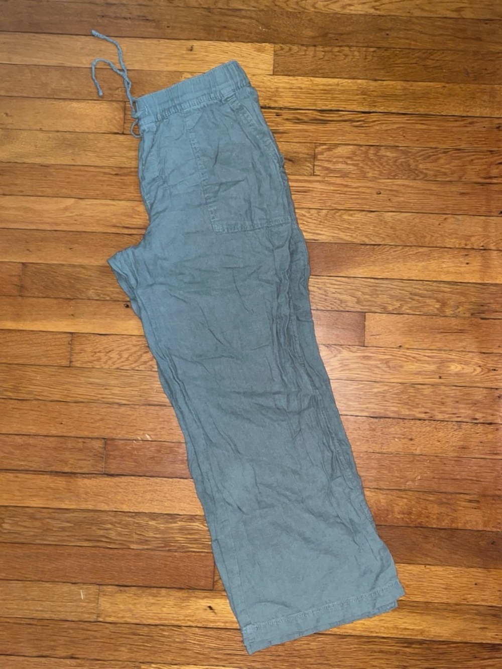 GAP Women's Drawstring Joggers in Slate Blue-Green